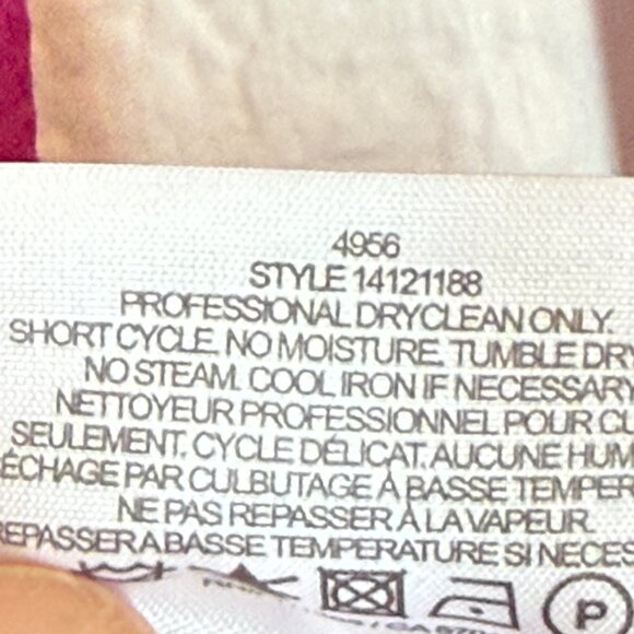 Tory Burch Button Down Shirt Blouse Long Sleeve Roll Tabs Pink Purple Cotton 2 - Picture 8 of 10